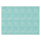 ライトブルーのトロピカルパーム葉のパターン テーブルクロス (正面(横))