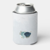 ライトブルーのネイビー結婚フラワーズ 缶クーラー (缶裏面)
