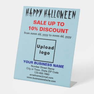 ライトブルーのハロウィンセール 台座サイン
