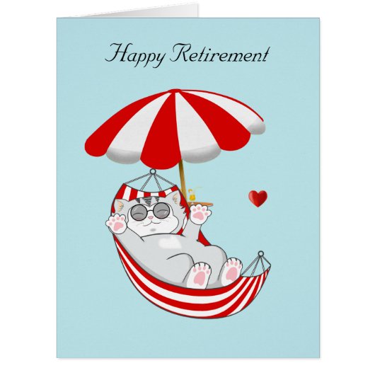 ライトブルーのハンモックで休む年金猫 (正面)