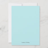 ライトブルーのヒトデ写真テンプレート　レセプションのみ 招待状 (裏面)