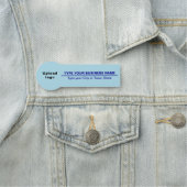 ライトブルーのビジネスブランドバッジシェイプ名タグ 名札 (インサイチュ)