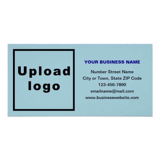 ライトブルーのビジネス向けブランド長方形光沢 ポスター (正面)