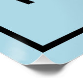 ライトブルーのビジネス向けブランド長方形光沢 ポスター (コーナー)