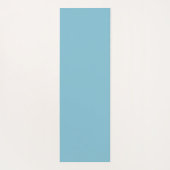 ライトブルーのビーチに立つピンクフラミンゴ ヨガマット (裏面)