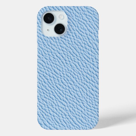 ライトブルーのフェイクレザー携帯ケース Case-Mate iPhoneケース (裏面)