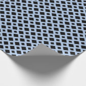 ライトブルーのブラックダイヤモンド ラッピングペーパー (角)