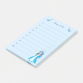 ライトブルーのプリンセスが並ぶ小さなアイテム ポストイット (アングル)