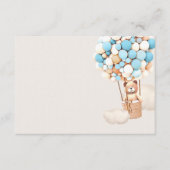 ライトブルーのベアーバルーン空白のエンクロージャカード エンクロージャーカード (正面)