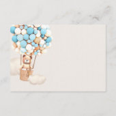 ライトブルーのベアーバルーン空白のエンクロージャカード エンクロージャーカード (裏面)