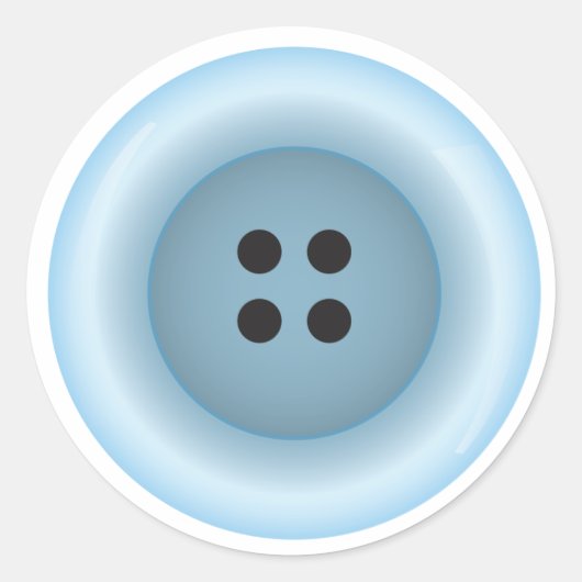 ライトブルーのボタンシール ラウンドシール (正面)