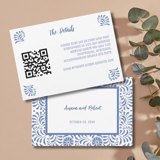 ライトブルーのメキシカンタラベラ装飾カード