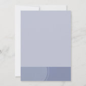 ライトブルーのモダンな結婚式 招待状 (裏面)