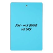 ライトブルーのモンスタークリップボード ミニクリップボード (裏面)