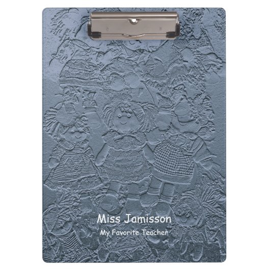 ライトブルーのラグドール、マイお気に入りの先生、名前、 クリップボード (正面)