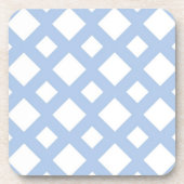 ライトブルーのラティス(白) コースター (正面)