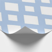 ライトブルーのラティス（白） ラッピングペーパー (角)