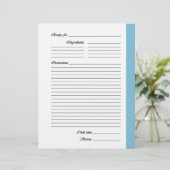 ライトブルーの両面レシピページ (スタンド正面)