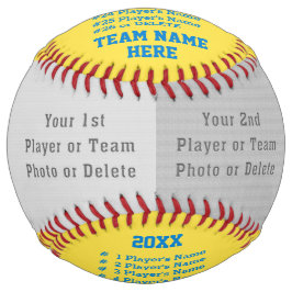 ライトブルーの写真、カスタムソフトボール、コーチ、プレーヤー ソフトボール