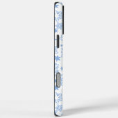 ライトブルーの冬の雪の結晶パターン Case-Mate iPhoneケース (裏面 / 右)