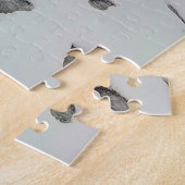 ライトブルーの列車 ジグソーパズル (側面)