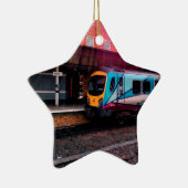 ライトブルーの列車 セラミックオーナメント (右)