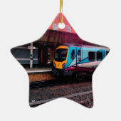 ライトブルーの列車 セラミックオーナメント (裏面)