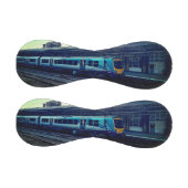 ライトブルーの列車 野球ボール (パネル)