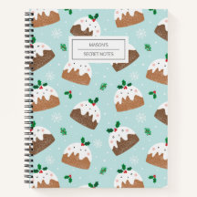 ライトブルーの可愛いクリスマスプディング