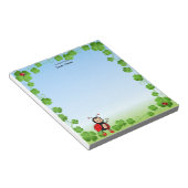 ライトブルーの可愛いラディバグ ノートパッド (アングル)