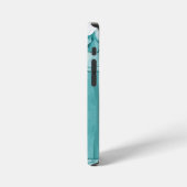 ライトブルーの大理石のエレガントなモダンパターン iPhoneケース (左側面)