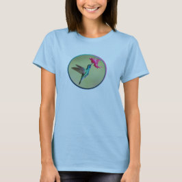 ライトブルーの女性用Tシャツ Tシャツ