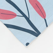 ライトブルーの子ども達に可愛いピンクのパーソナライズされた鳥 フリースブランケット (角)