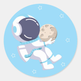 ライトブルーの宇宙飛行士 - ラウンドシール