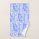 ライトブルーの平和な天使 バスタオルセット (ハンドタオル)