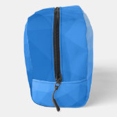 ライトブルーの幾何学的メッシュパターンモノグラム ドップキット (右)