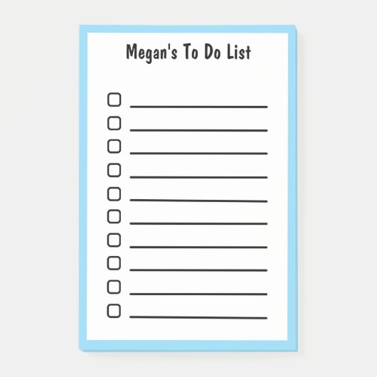 ライトブルーの投稿ノートを一覧表示する行の並び ポストイット (正面)