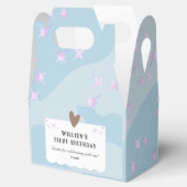 ライトブルーの星とハートの誕生日 フェイバーボックス (オープン)
