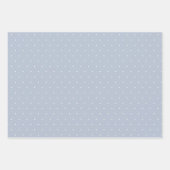 ライトブルーの格子弓エレガント男の子ベイビーシャワー ラッピングペーパーシート (正面3)