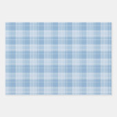 ライトブルーの格子模様 ラッピングペーパーシート (正面)