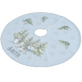 ライトブルーの森の木のスカート フリース ツリースカート (アングル)