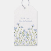 ライトブルーの水彩野の花 ギフトタグ (裏面)