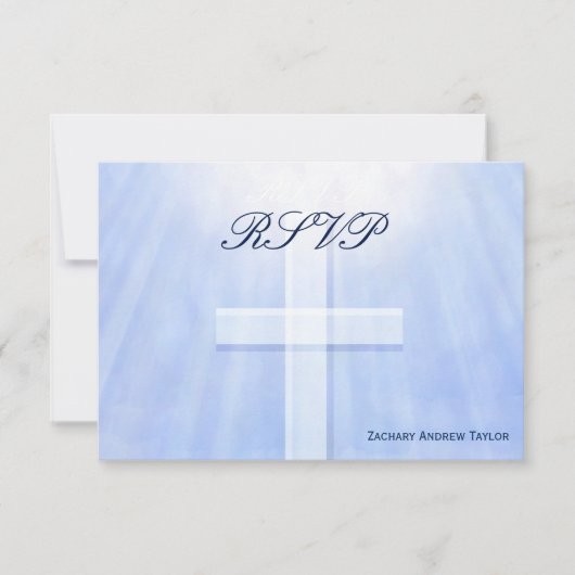 ライトブルーの確認 出欠カード (正面)