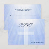 ライトブルーの確認 出欠カード (正面/裏面)