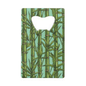 ライトブルーの竹林 クレジットカード栓抜き (裏面)