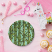 ライトブルーの竹林 ペーパープレート (パーティー)