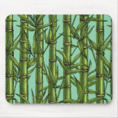 ライトブルーの竹林 マウスパッド (正面)