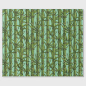 ライトブルーの竹林 ラッピングペーパー (フラット)