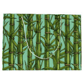 ライトブルーの竹林 ラージペーパーバッグ (裏面)