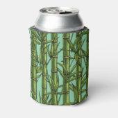 ライトブルーの竹林 缶クーラー (缶裏面)